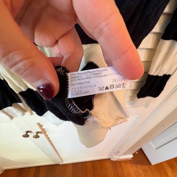 American Apparel Navy & White Striped Tissue Sweater - Picture 4 of 5